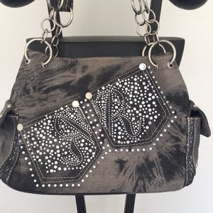 Gray and Black Jean handbag